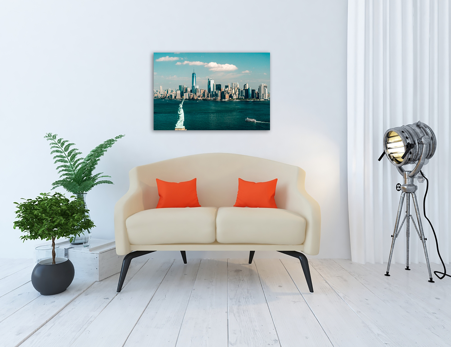 World Landmarks Art Canvas Print