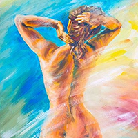 Hand Painted Nude Oil Paintings on Canvas