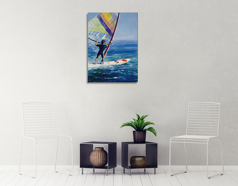 Blue Water Canvas Print Art