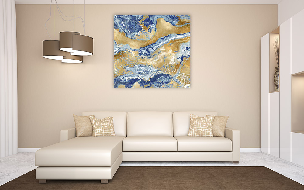 Fluid Marble Canvas Wall Print