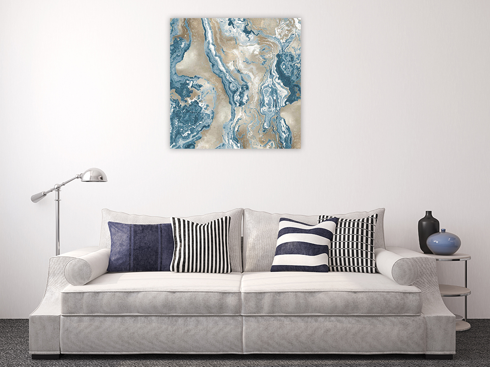 Square Teal Canvas Print