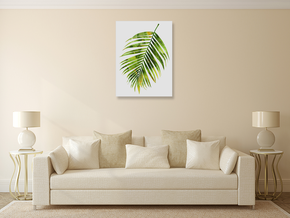 Green Palm Wall Print on Canvas