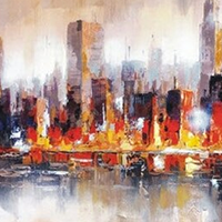 Hand Painted Panoramic Oil Paintings on Canvas