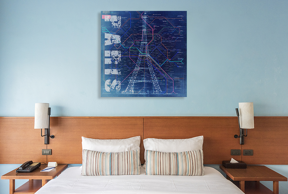 Square Living Room Wall Print