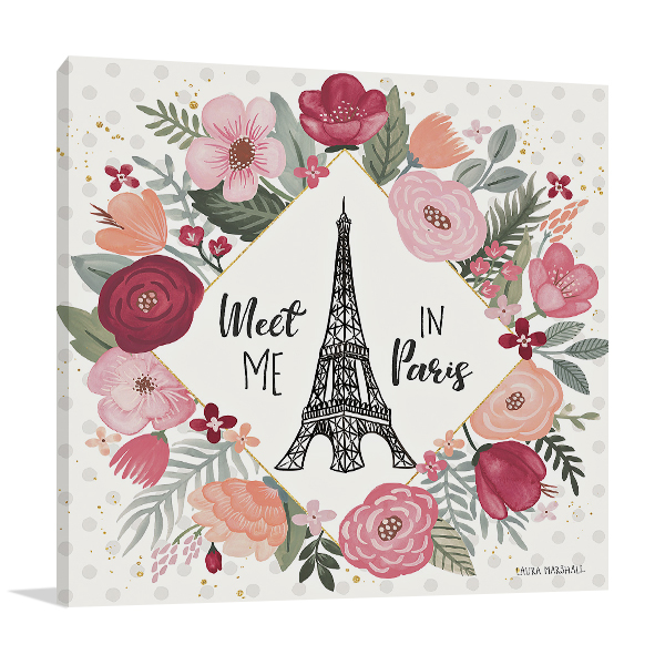 Paris is Blooming V Wall Art Print