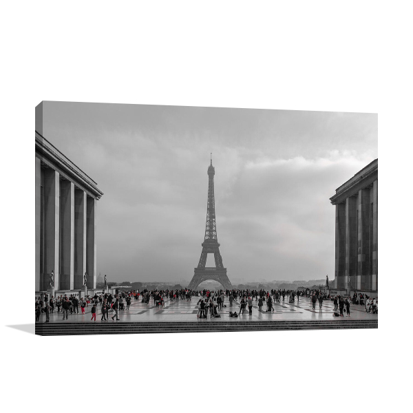 Paris With Red Wall Art Print