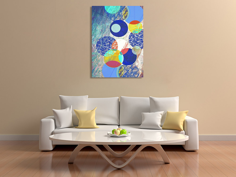 Circles Abstract Pattern Canvas Art