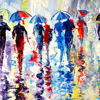 Hand Painted People Oil Paintings on Canvas