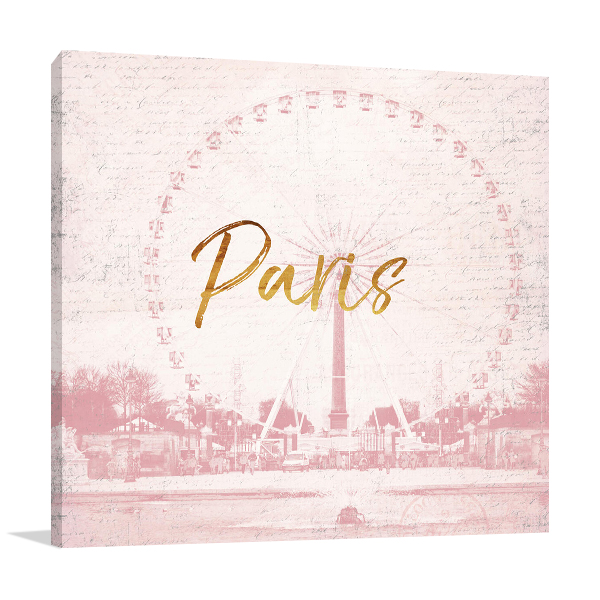 Pink Paris Wall Art Print