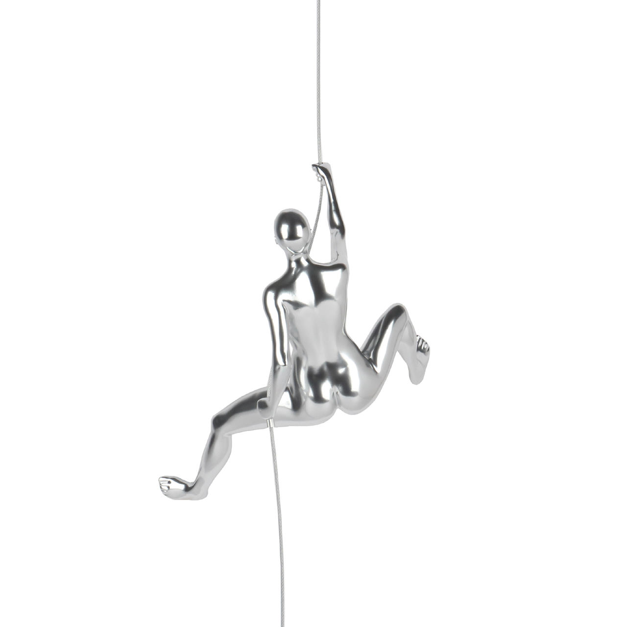 Poly Resin Climbing Woman D Steel