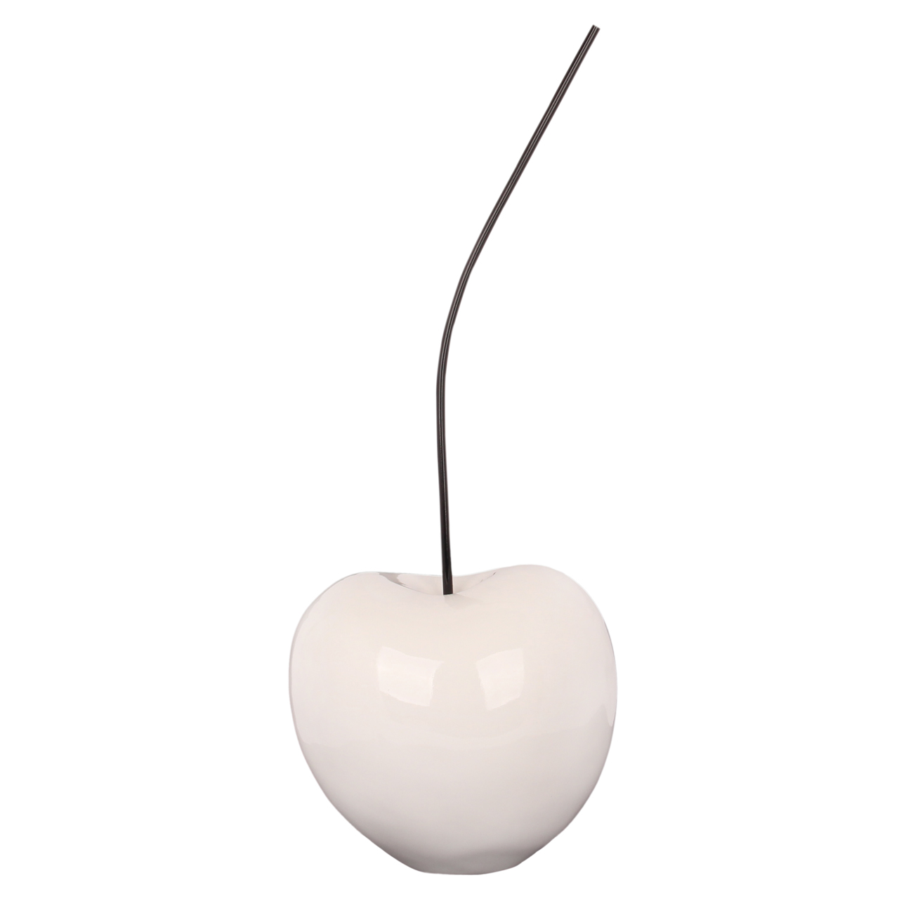 Poly Resin White Cherry Small Ornament