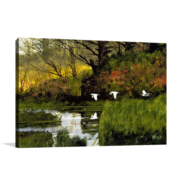 Pond Flight Wall Print | Dominguez M