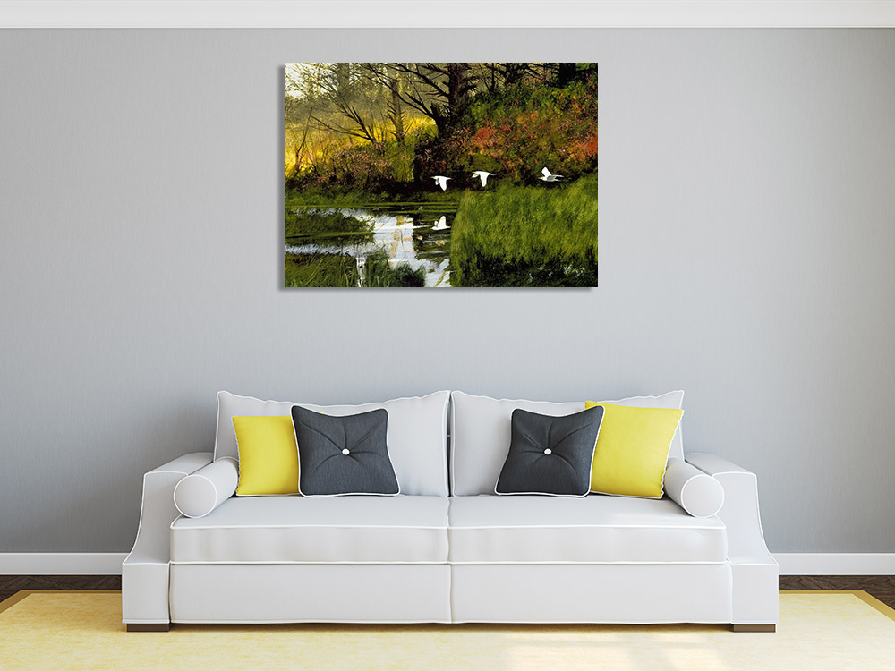Print Canvas Green Landscape