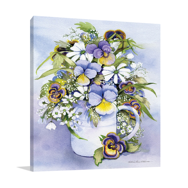 Purple Pansy Wall Art Print