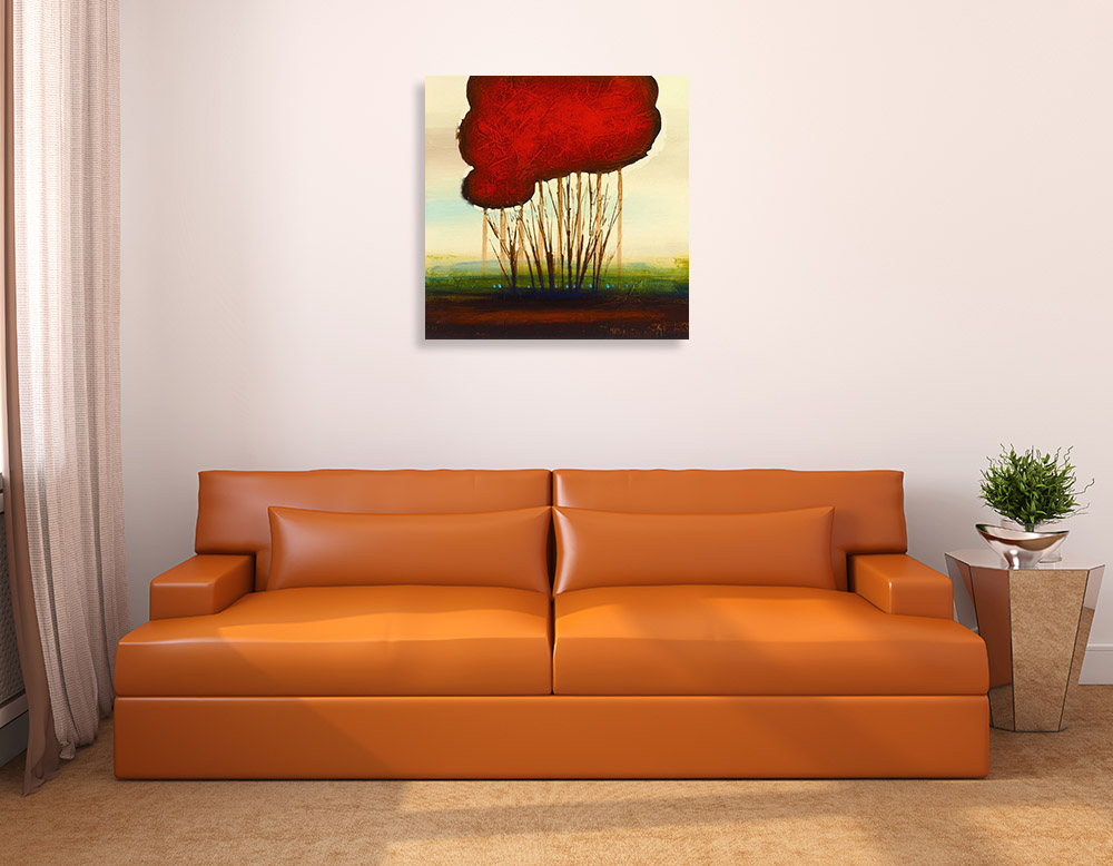 Red Brow Trees Canvas Print