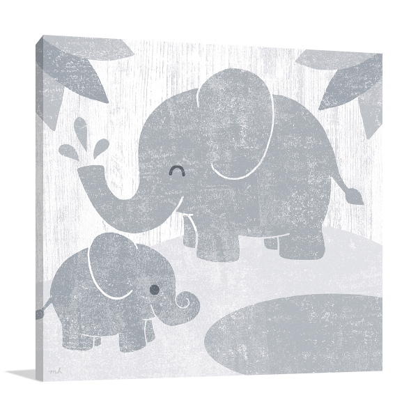 Safari Fun Elephant Wall Art Print