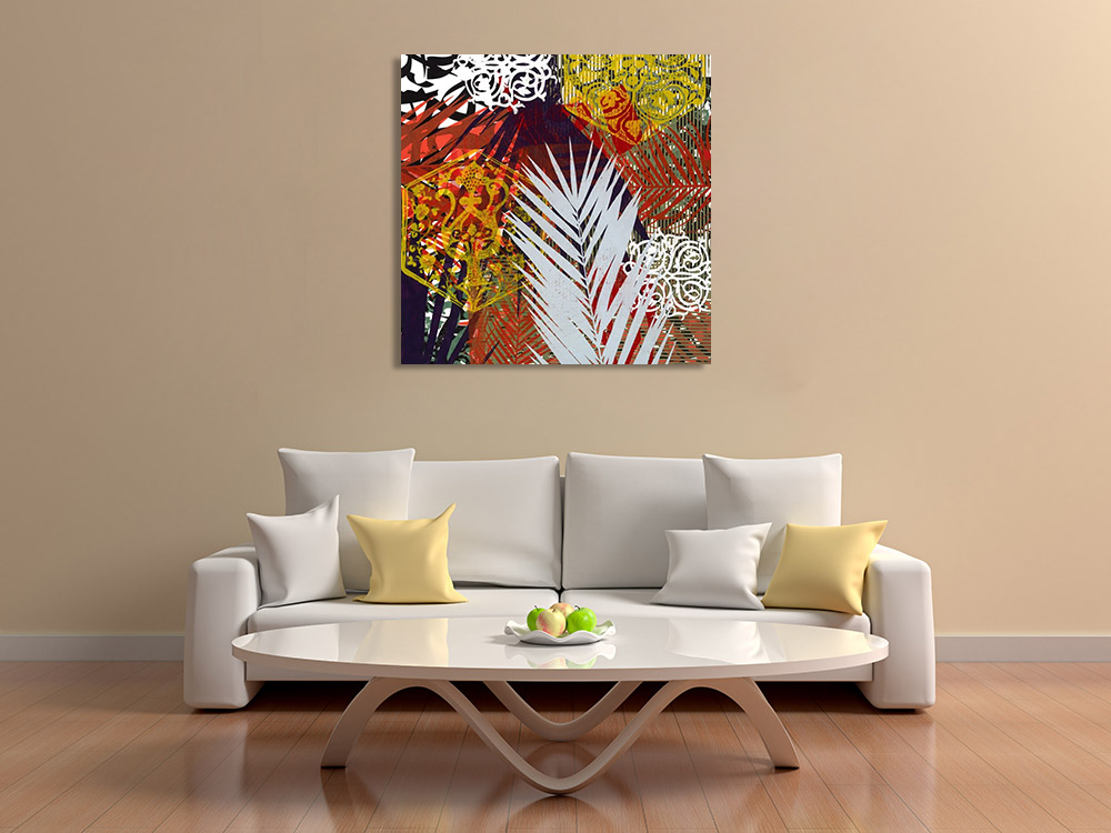 Contemporary Red Abstract Print