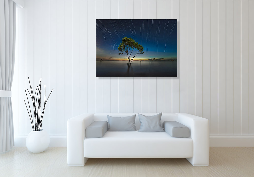 Night Stars Photography Print on Canvas