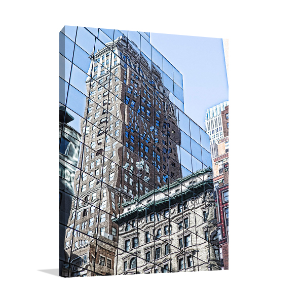 Skycraper Reflections New York Wall Art Print