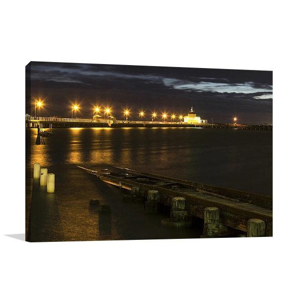 St Kilda Pier Night Lights | Print on Canvas