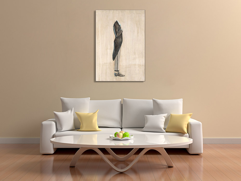 Brown Figurative Print on Canvas