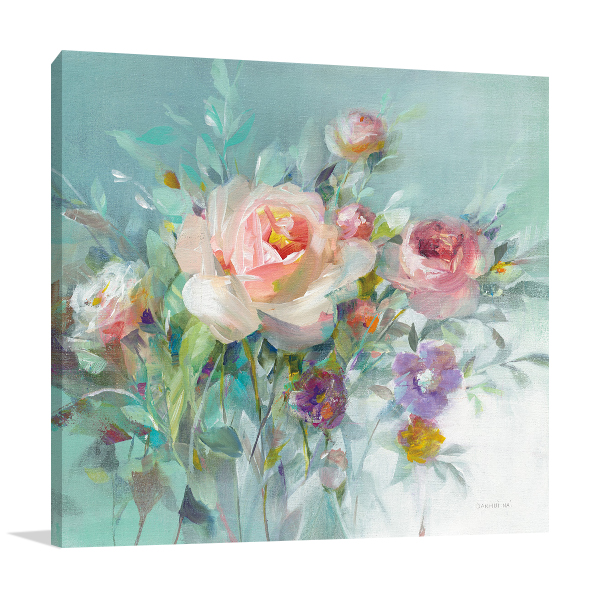 Summer Garden Roses Wall Art Print