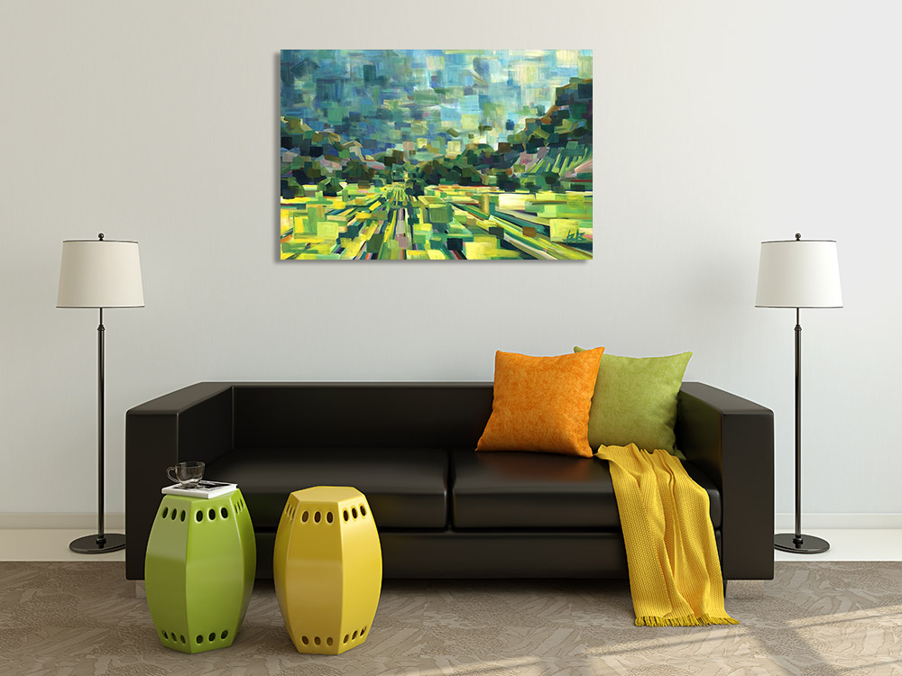 Green Landscape Canvas Art