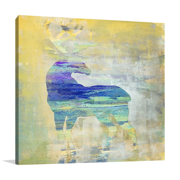 Sunset Stag Canvas Print | Harris