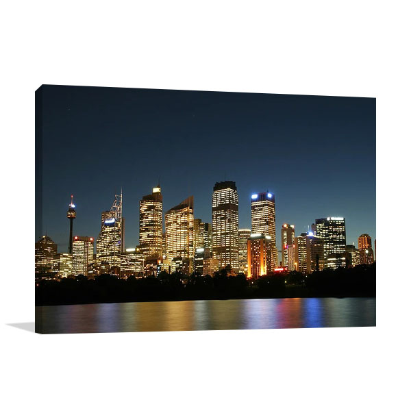 Sydney City At Night Canvas Print