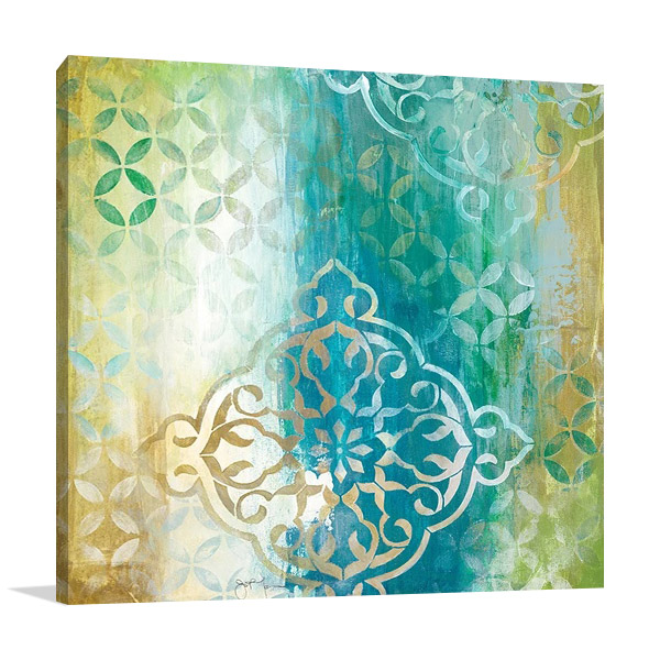 Teal Impression I Canvas Print | Tava Studios