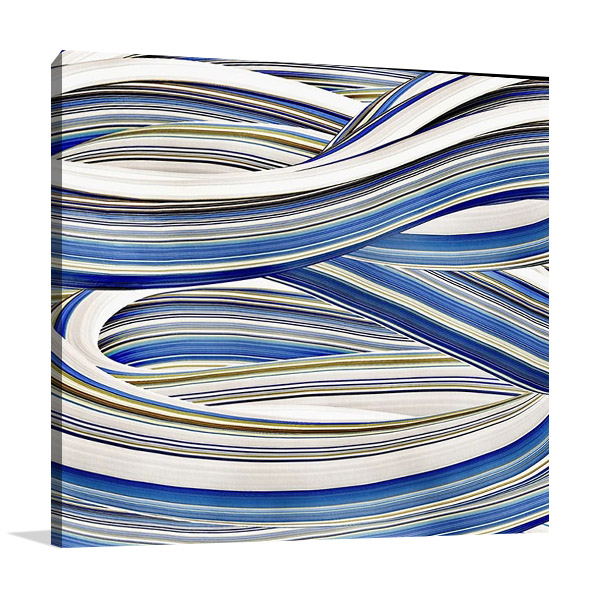 The Blue Swirls I Wall Print