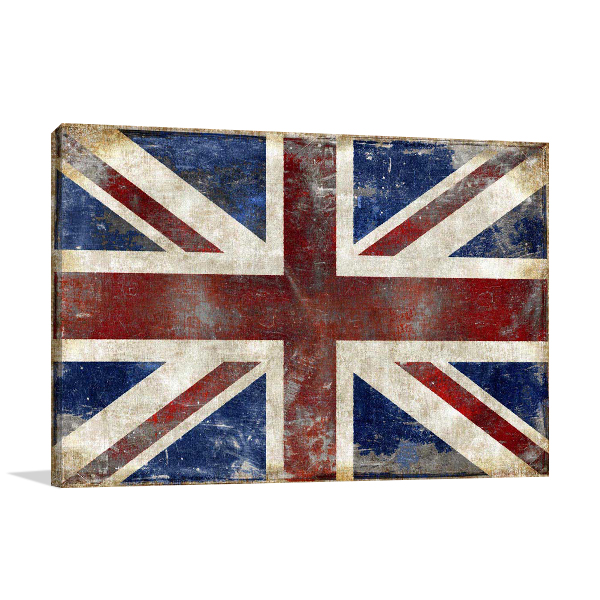 The England Flag Wall Print | London Landscape Art on Canvas