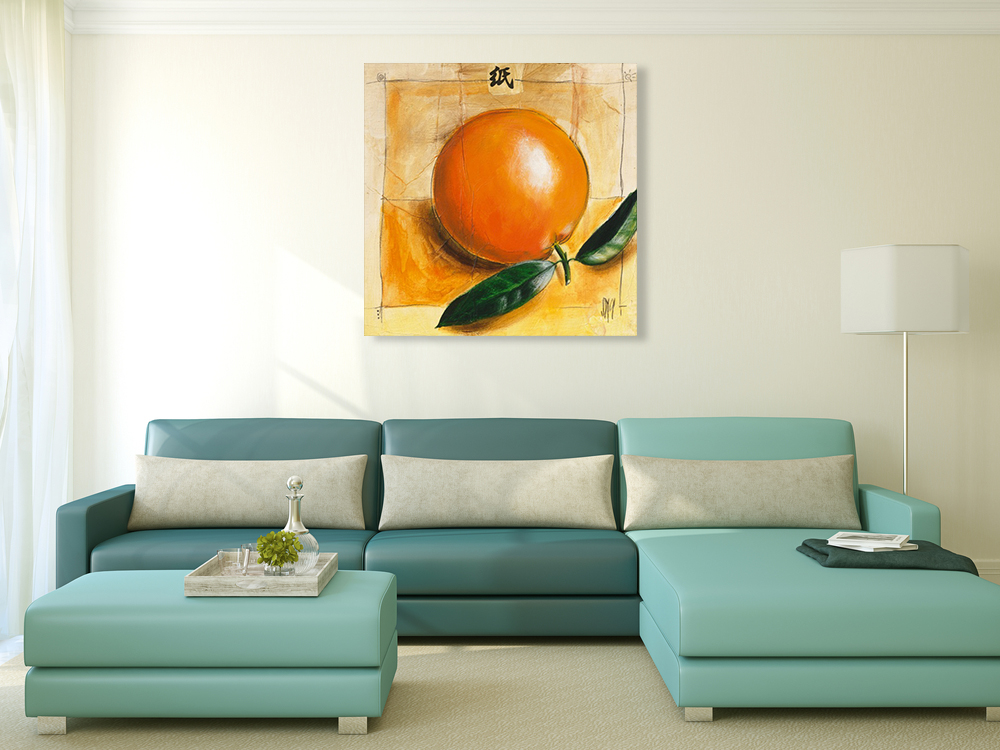 Orange Square Wall Art Print