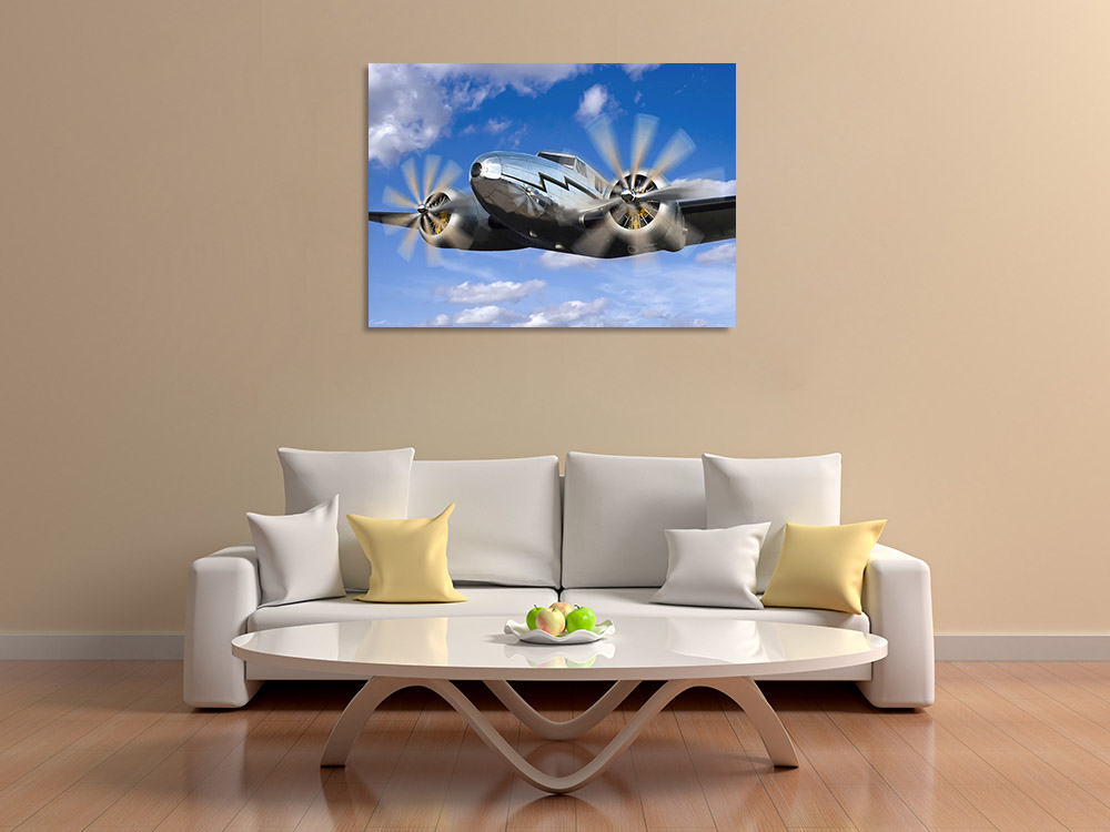 Metal Airplane Canvas Print