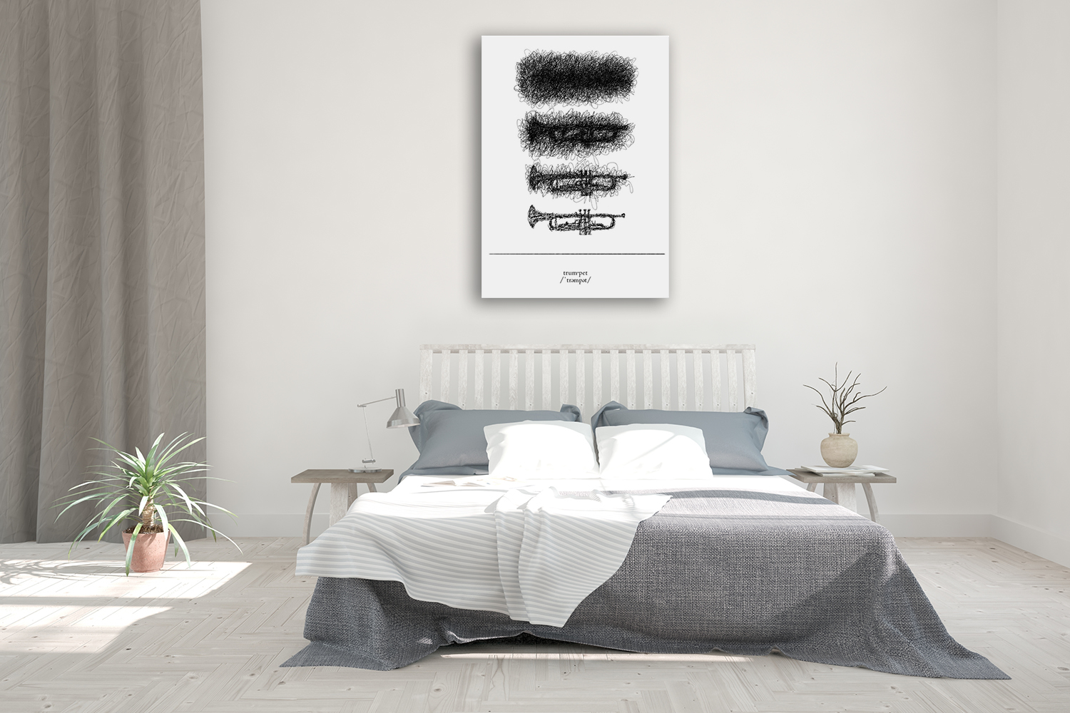 Black and White Art Print Canvas