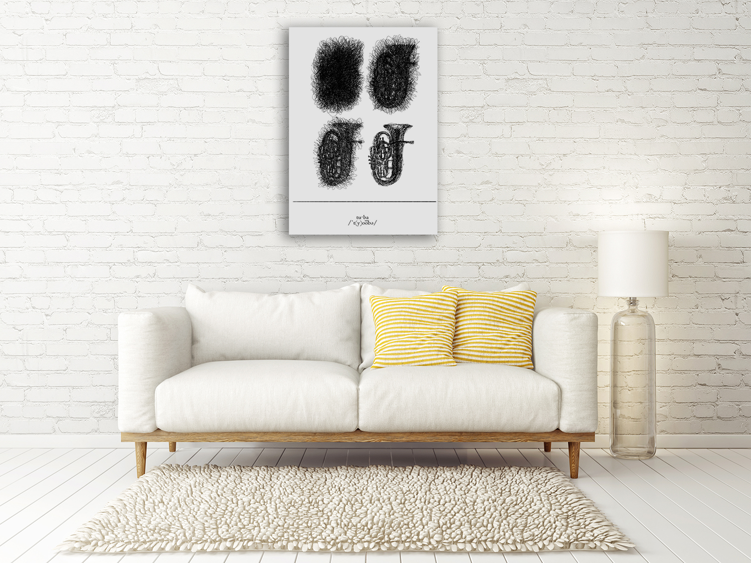 Black and White Art Print Canvas