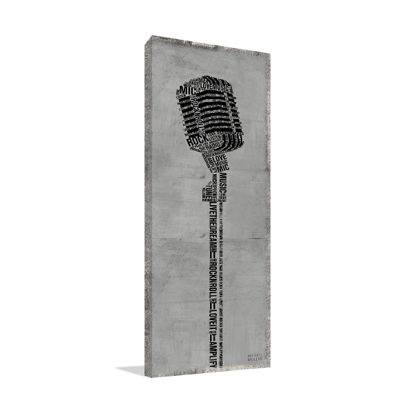 Type Mic Gray Wall Art Print