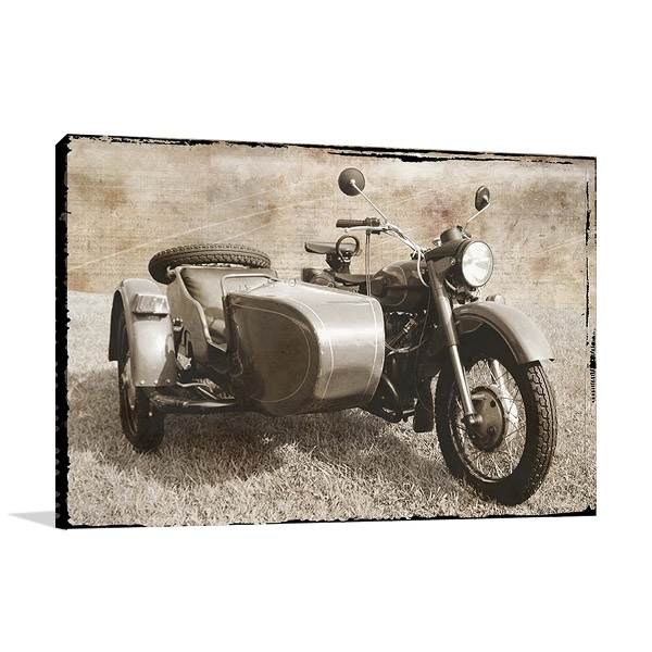 Ural Motorcycle Art Print Canvas