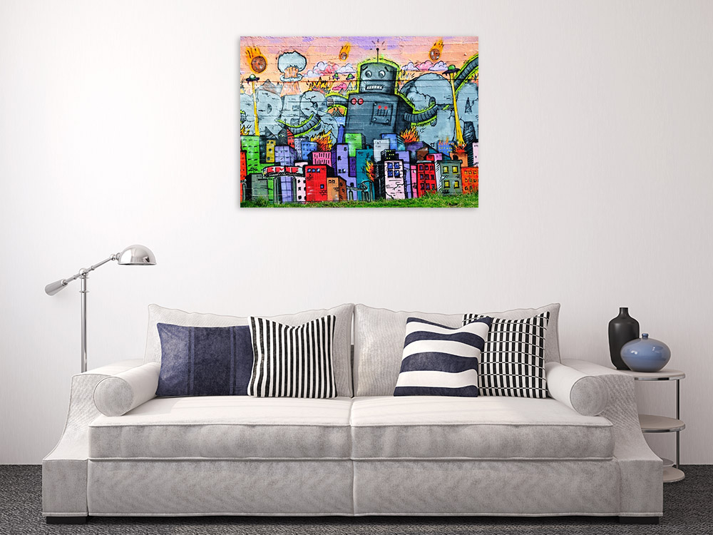 Graffiti Kids Art Print on Canvas