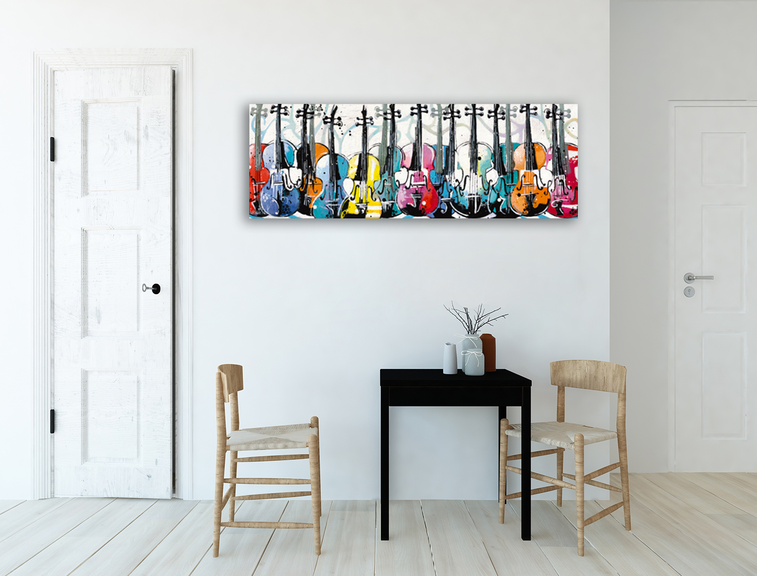 Panoramic Music Art Print on Canvas