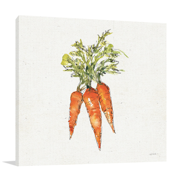 Veggie Market Carrots V Wall Art Print