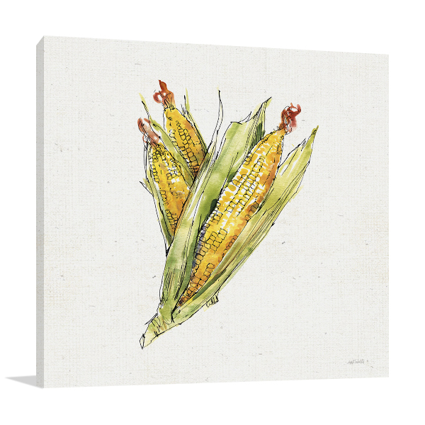 Veggie Market Corn III Wall Art Print