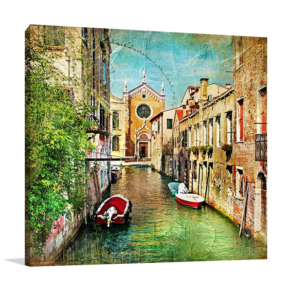 Venice Canal Wall Art Print