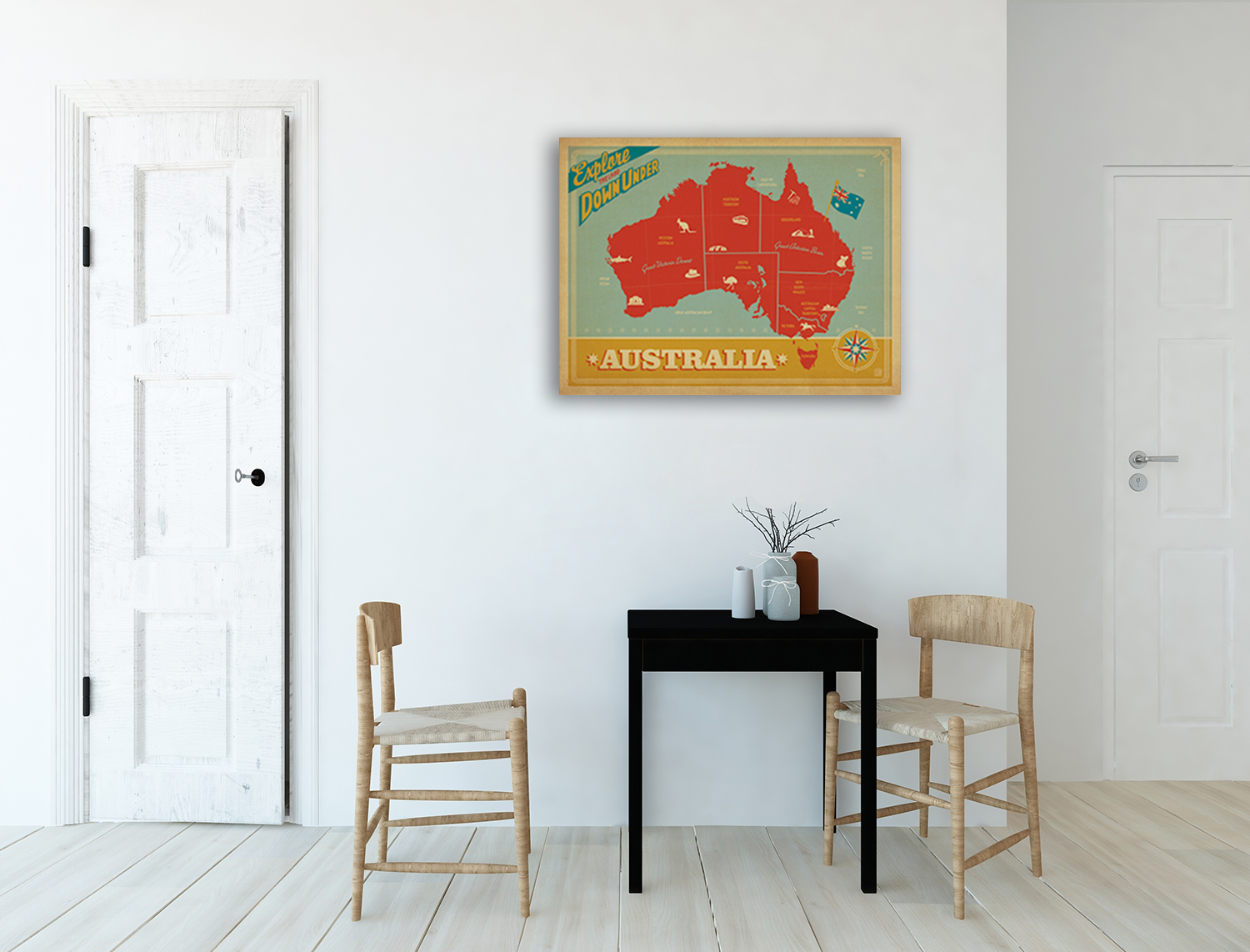 Vintage Online Canvas Wall Print