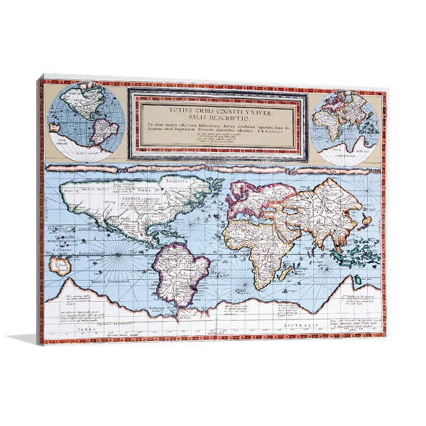 Vintage Map II Wall Art Print