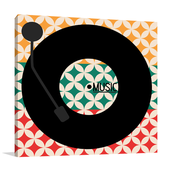 Vinyl Music Retro Wall Art Print