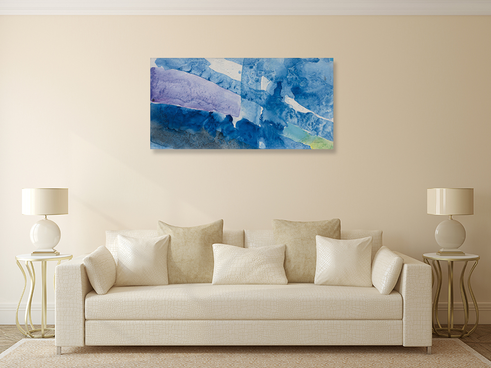 Blue Art Print on Canvas