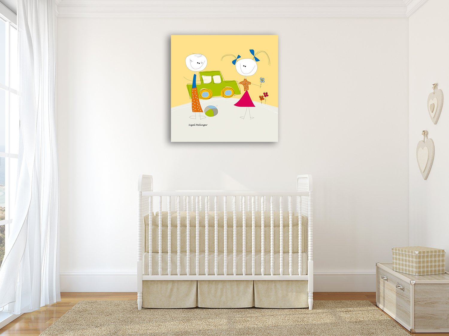 Kids Art Print on The Wall