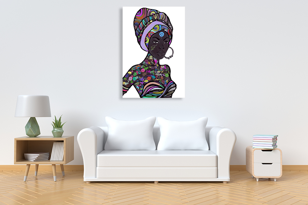 Multi-Colours Wall Art Print on Canvas