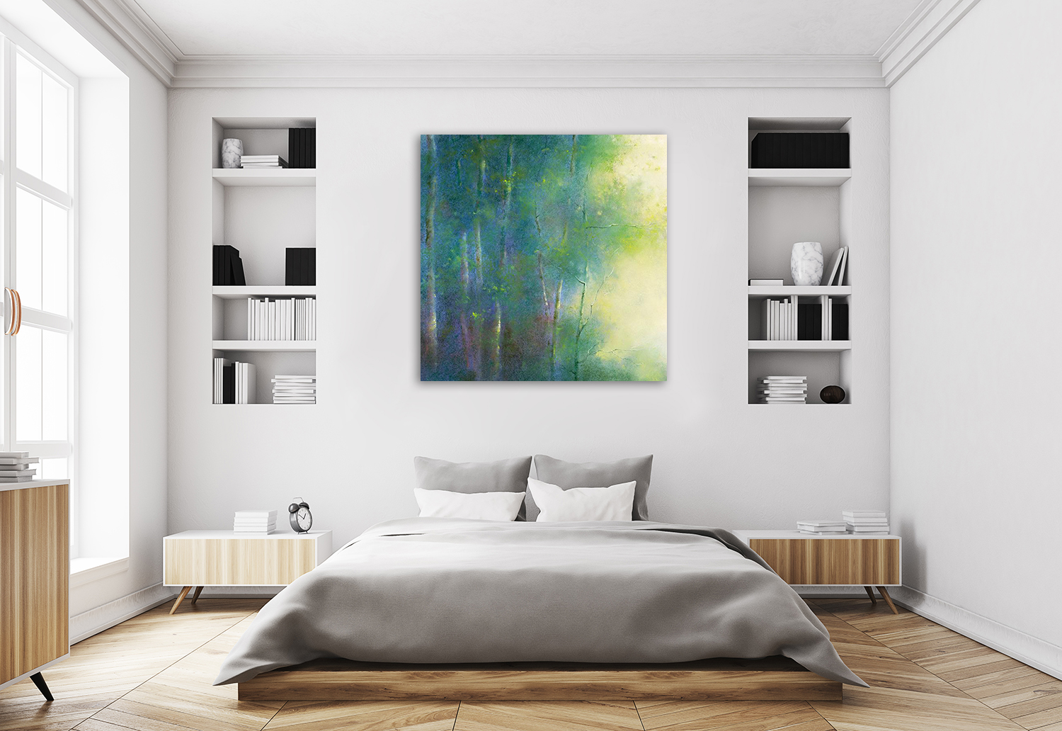 Square Impressionist Wall Art on Canvas